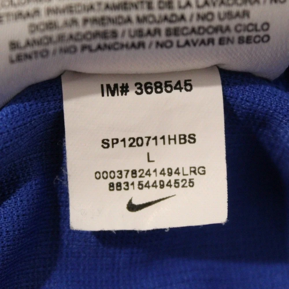 Nike Mens Dri-FIT Polo Shirt Blue White Piping Short Sleeve SP120711HBS Large‎